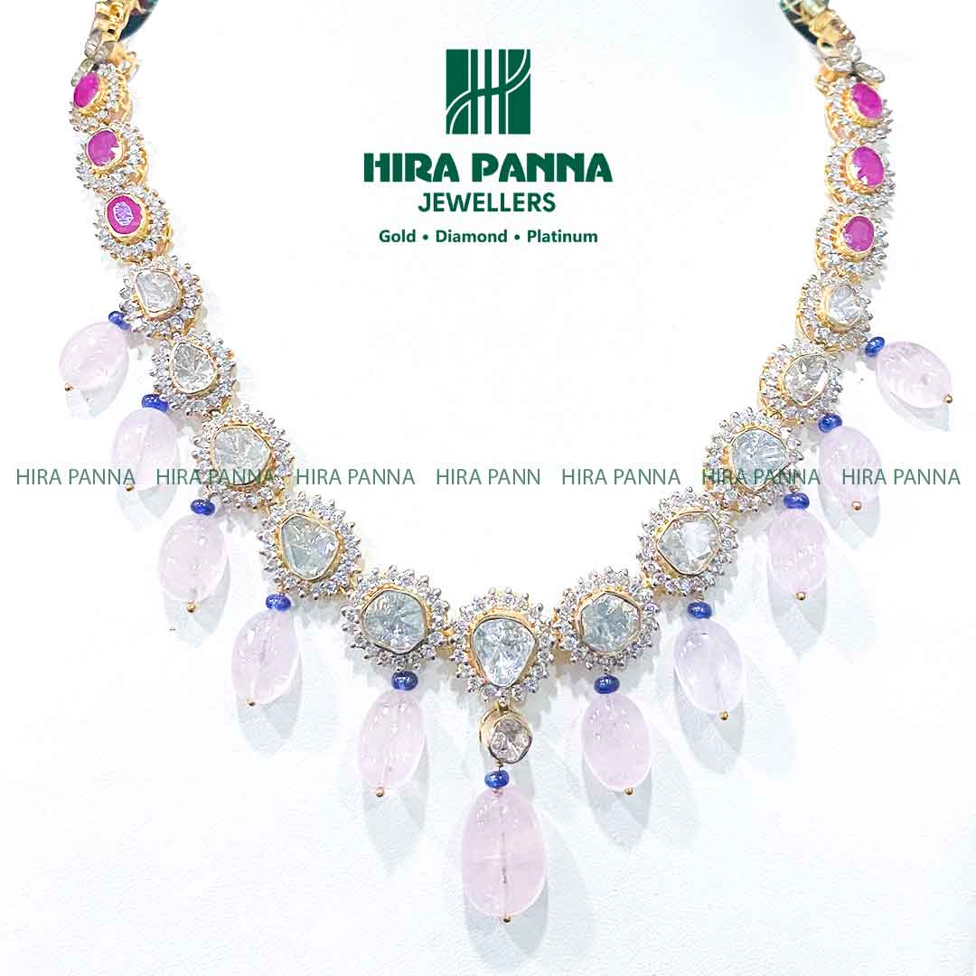 Fancy Tanzanite Triple Cut Diamond Neckwear