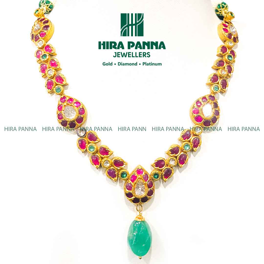 Traditional Kundan Triple Cut Diamond Neckwear