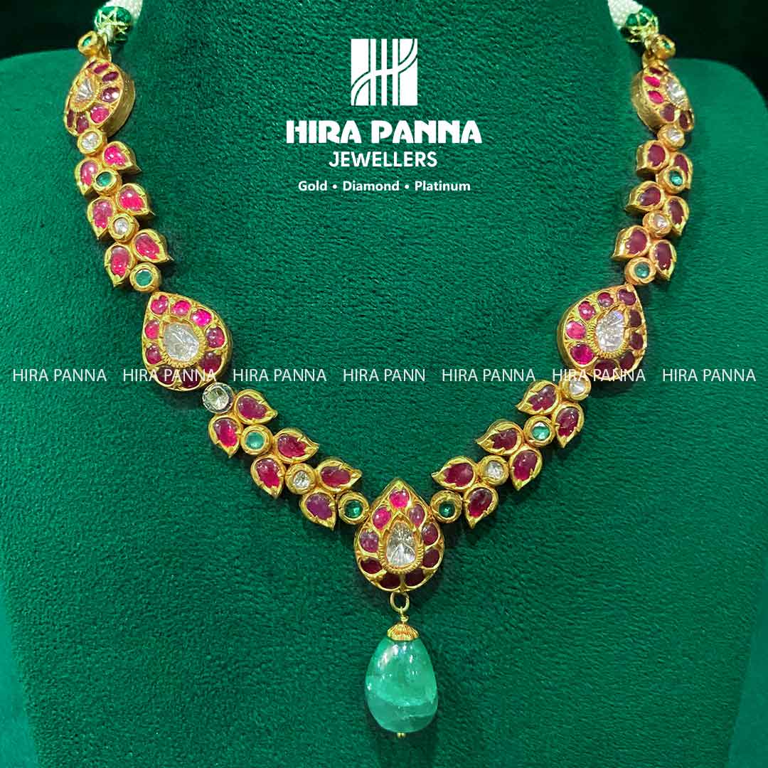 Traditional Kundan Triple Cut Diamond Neckwear