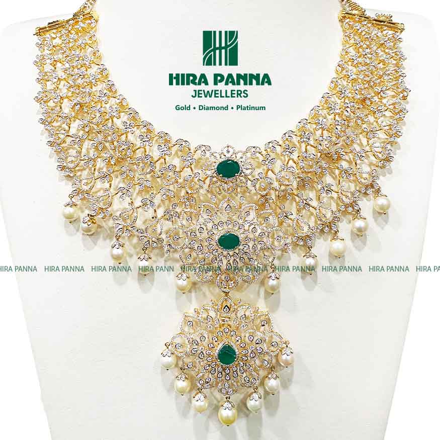 Open Setting Two in One Diamond Neckwear