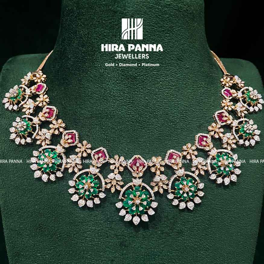Open Settings Ruby & Emerald Diamond Neckwear