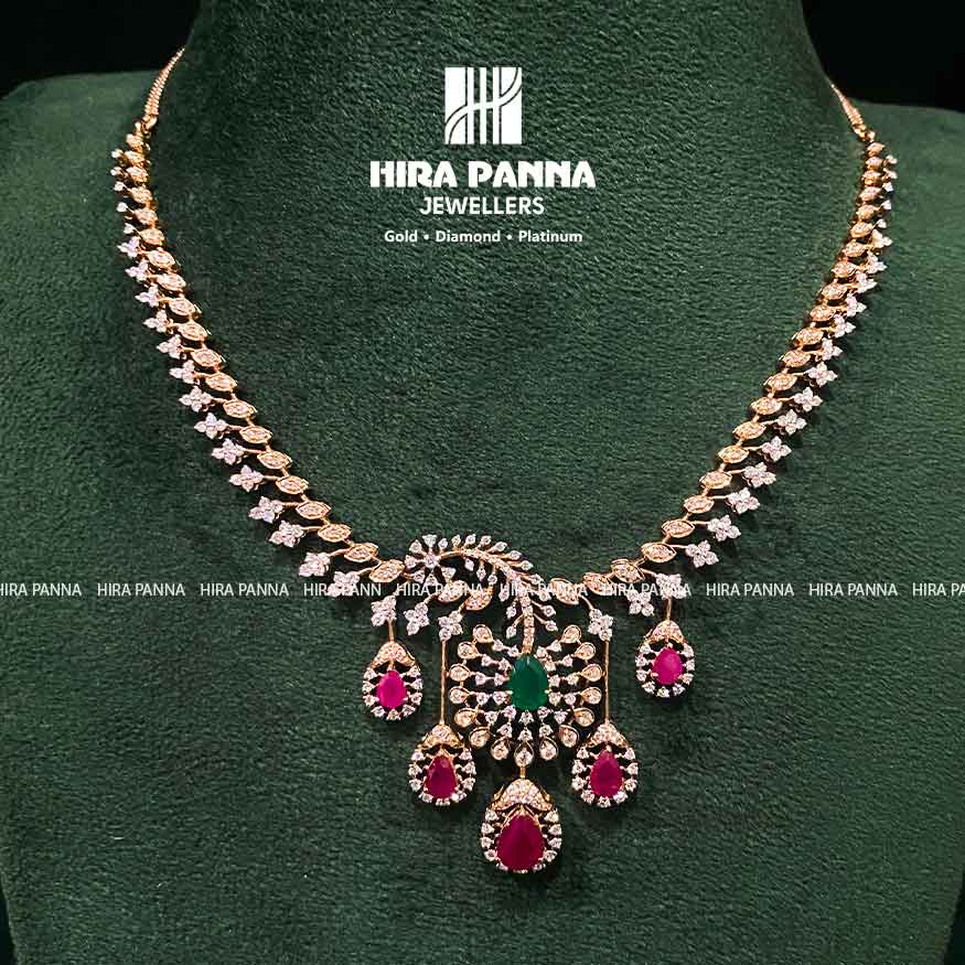 Open Settings Ruby & Emerald Diamond Neckwear