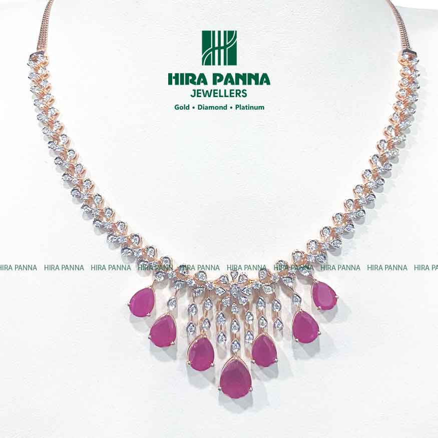 Open Setting Ruby Diamond Neckwear