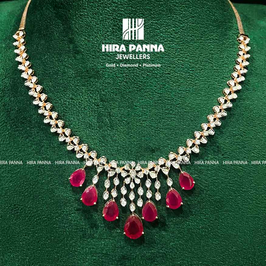 Open Setting Ruby Diamond Neckwear
