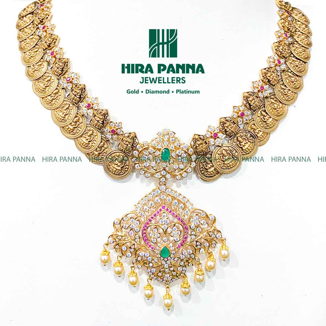 Antique Swarovski & Kasulu Lakshmi Devi Neckwear