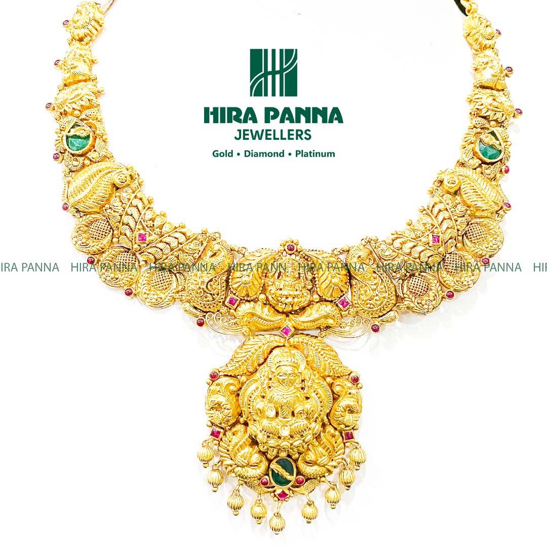 Antique Lakshmi Devi & Emerald Neckwear