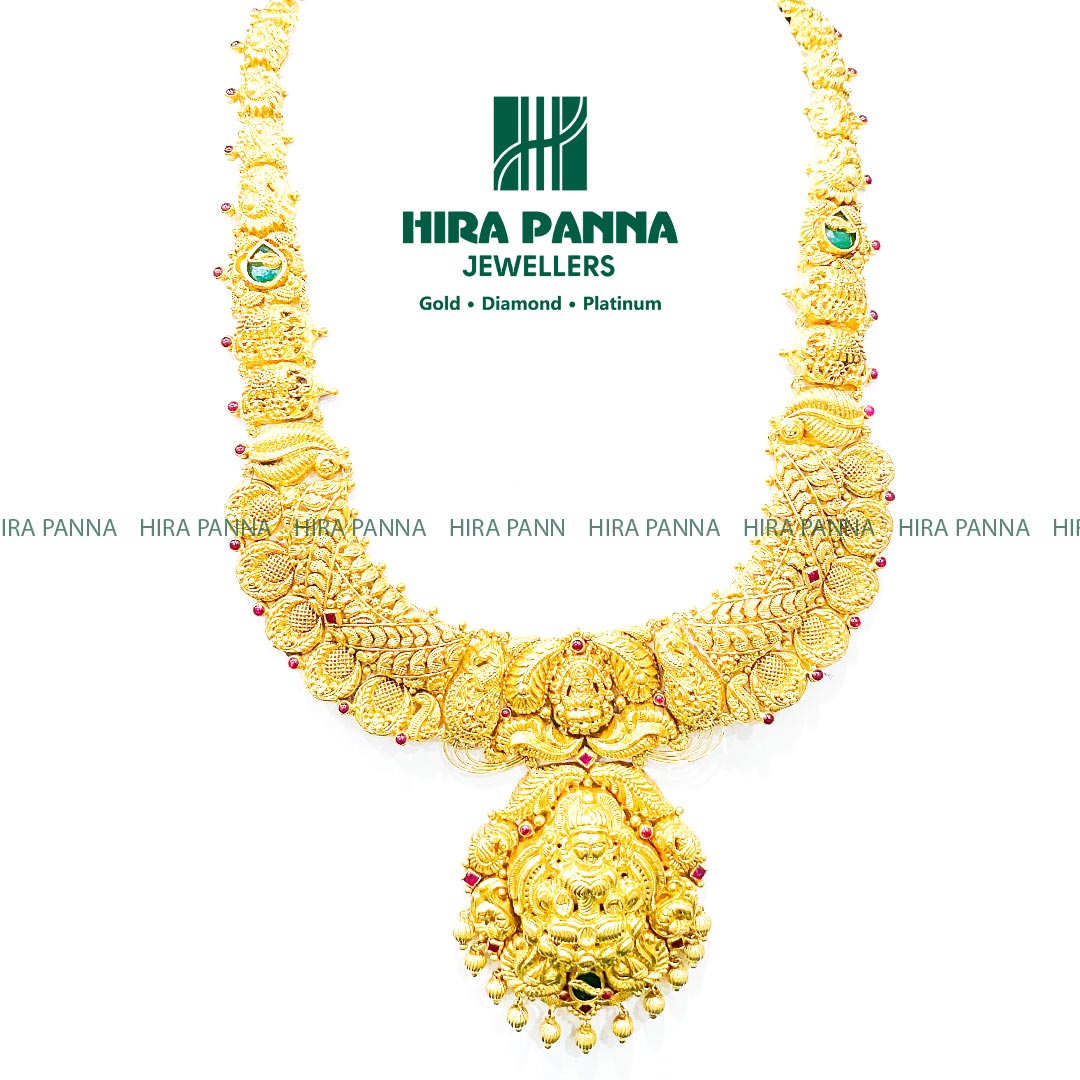 Antique Lakshmi Devi & Emerald Haram