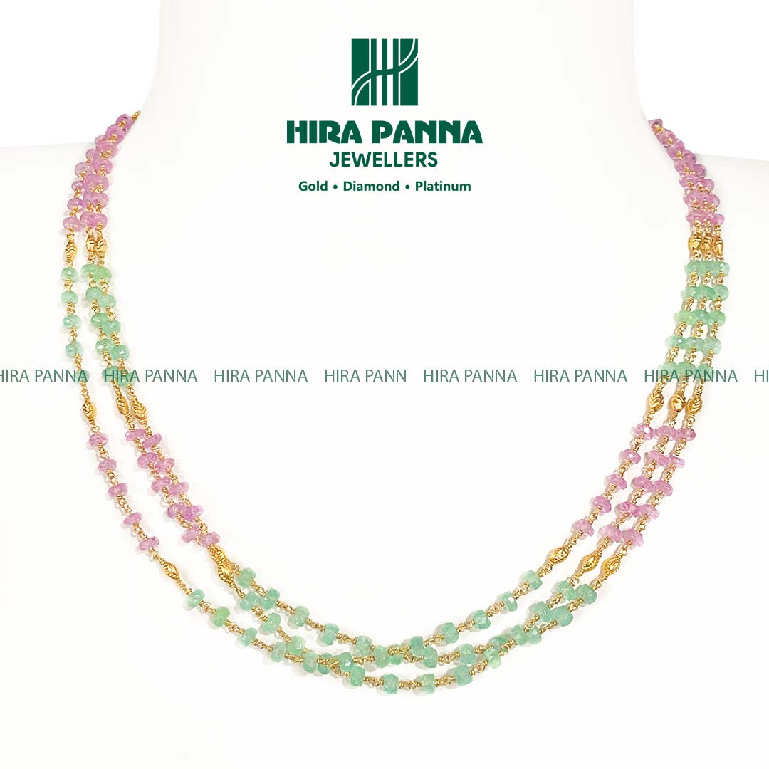 Fancy Emerald & Tanzanite Mala