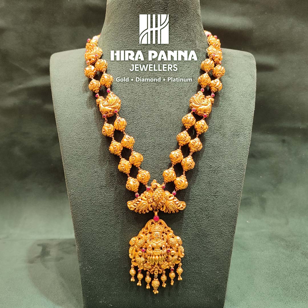 Antique Peacock Lakshmi Nakshiwork