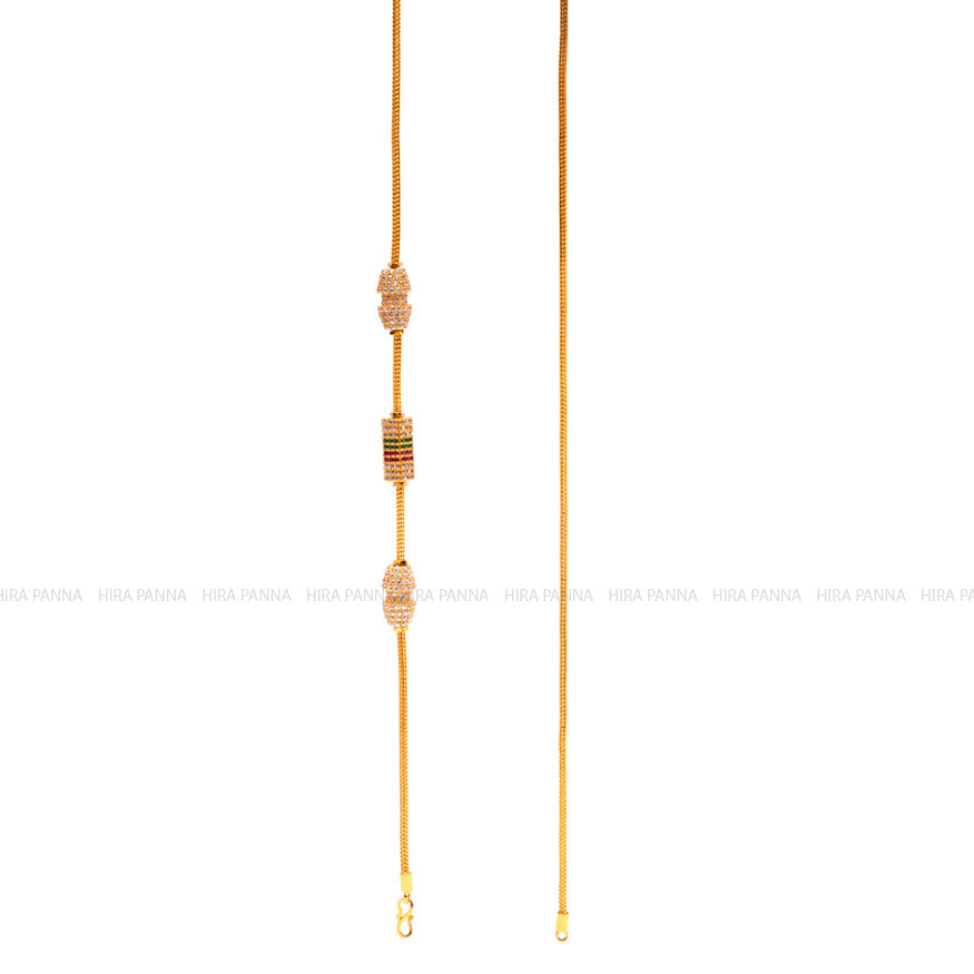 Fancy Round V Sutra Chain