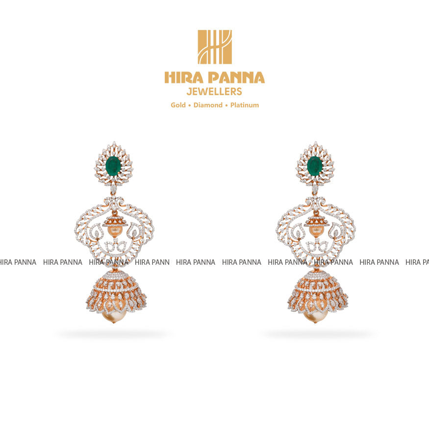 Diamond 2 in 1 Earrings