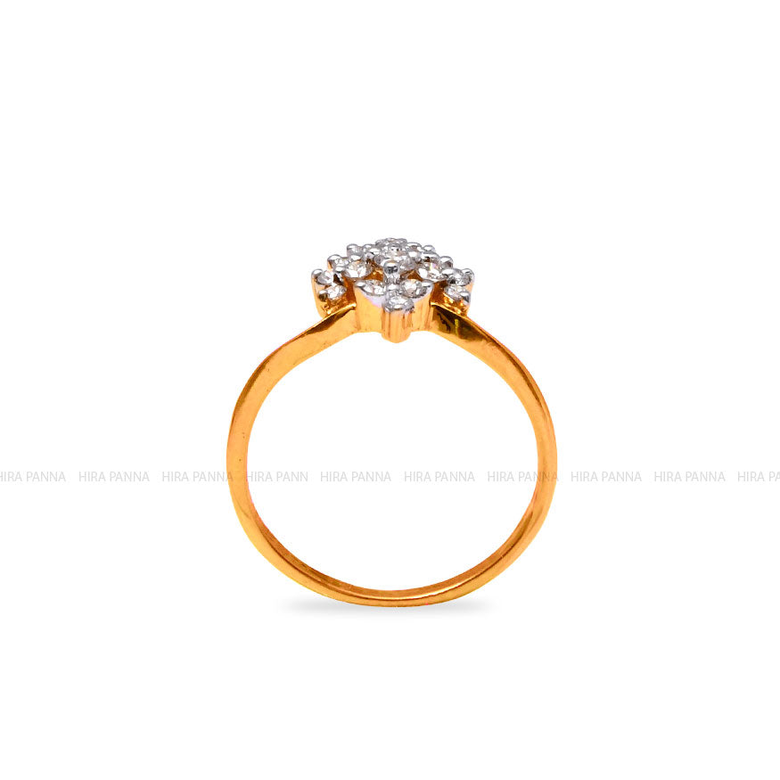 Diamond Gold Finish Ring