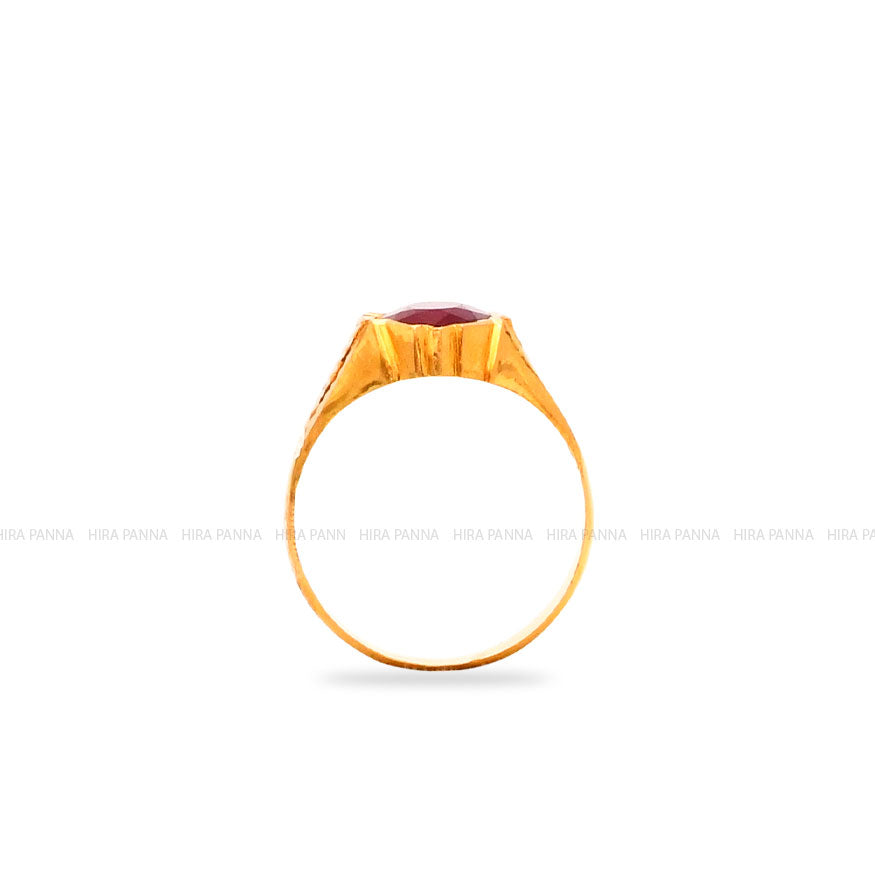Handmade Ruby Solitaire Ring