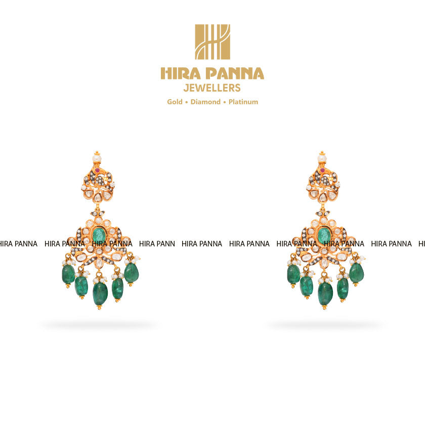 Diamond Polki Neckwear Set