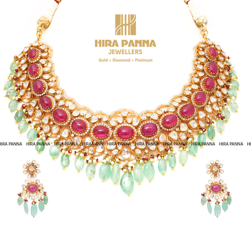 Triple Cut Diamond Neckwear Set