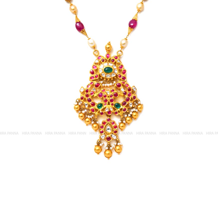 Ruby Chain & Jadau Pendant