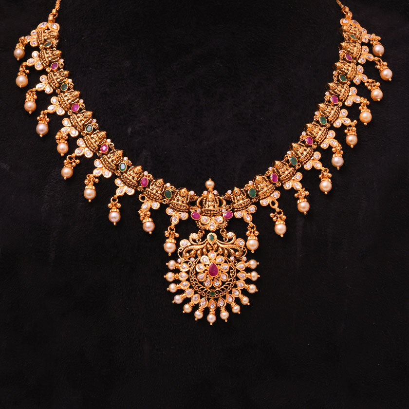 Antique Fancy Pachi Lakshmi Neckwear