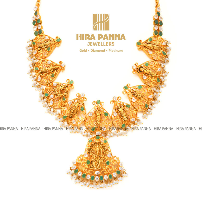 Antique Dasavatharam Pachi Neckwear