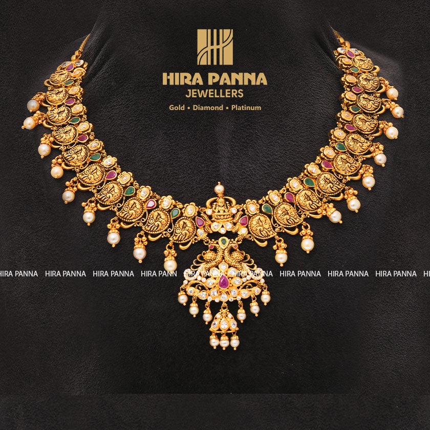 Antique Peacock Lakshmi Devi Neckwear