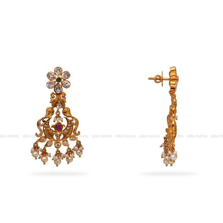 Gold Chandbali Earrings