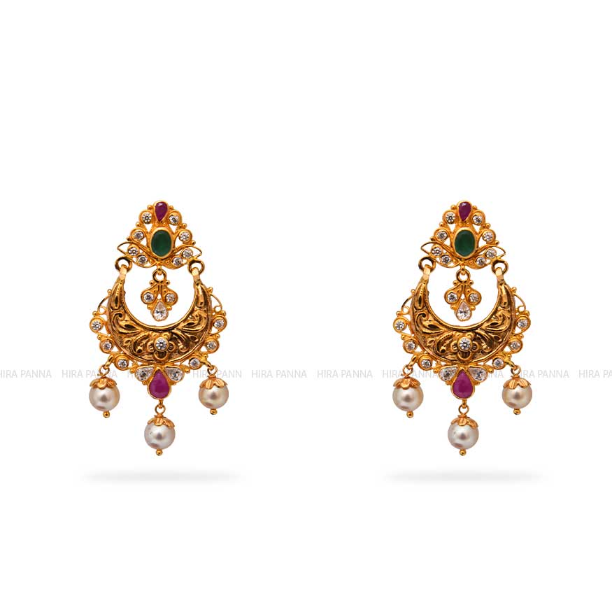 Gold Chandbali Earrings