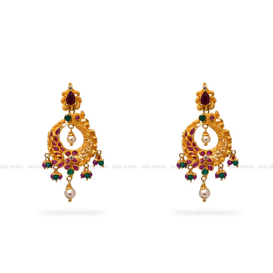 Gold Chandbali Earrings