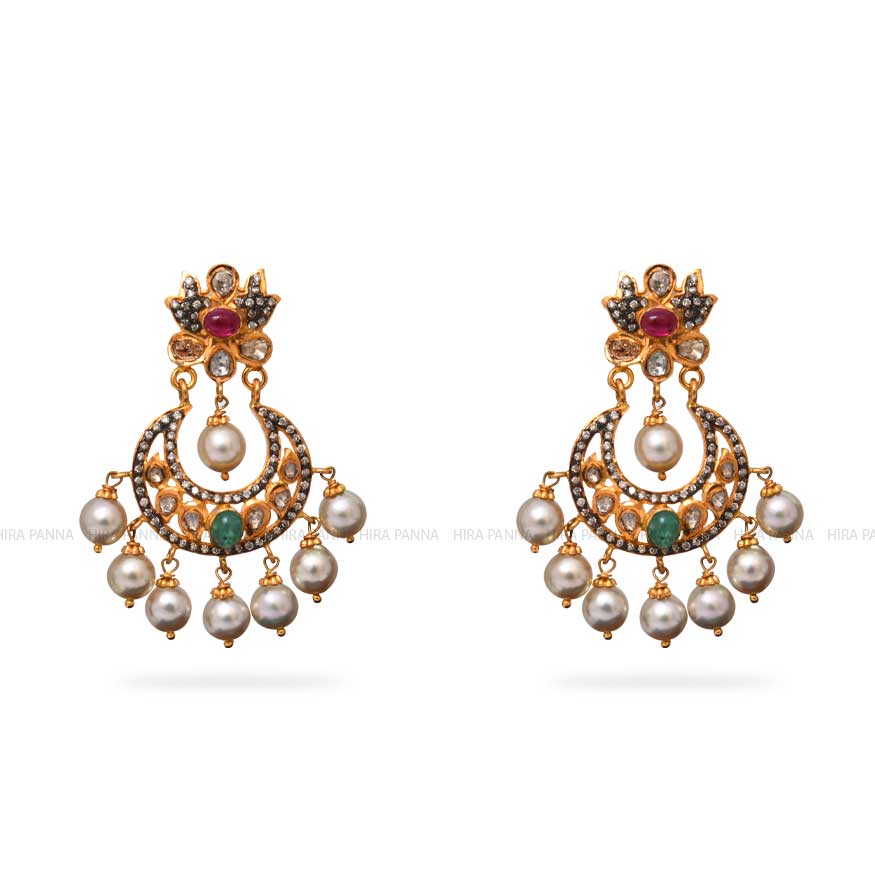 Jadau Chandbali Earrings