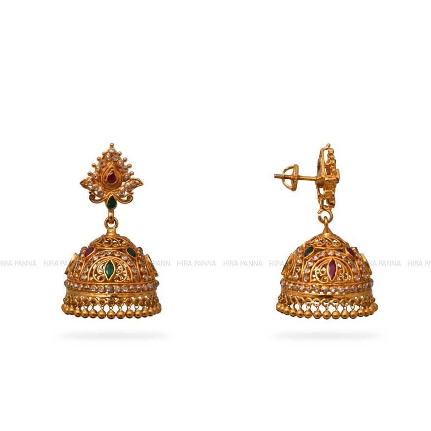 Uncut Jhumka Earrings