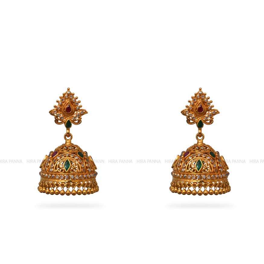 Uncut Jhumka Earrings