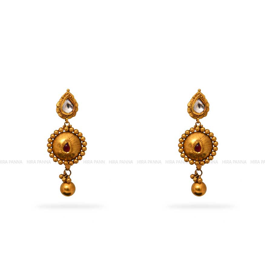 Kundan Hanging Earrings
