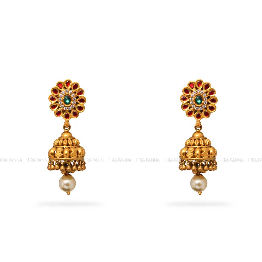 Kundan Jhumka Earrings