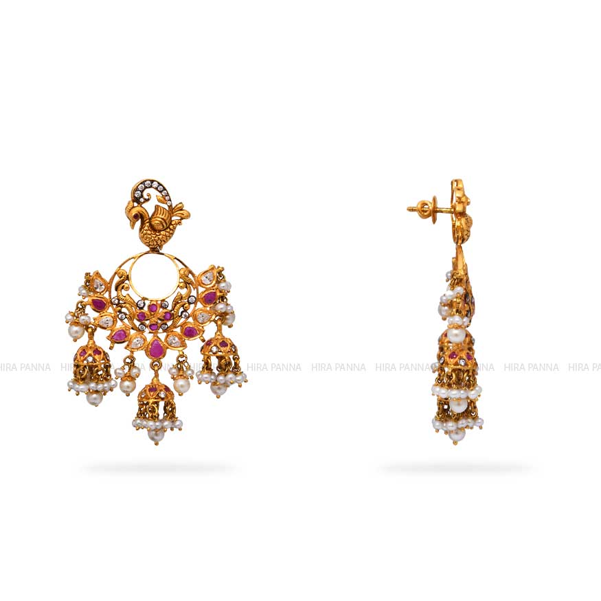 Gold Chandbali Earrings