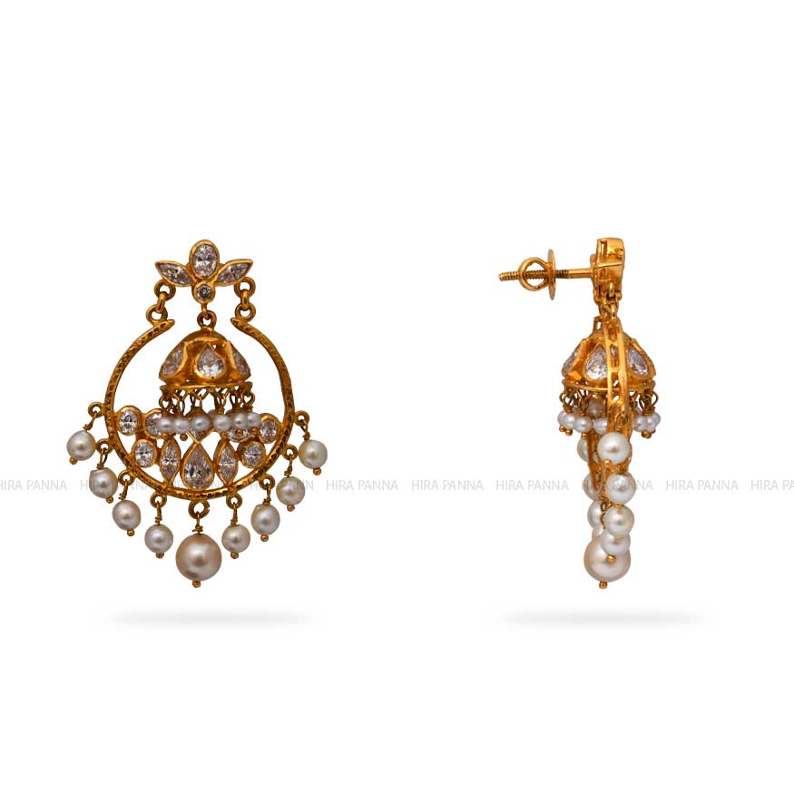 Gold Chandbali Earrings