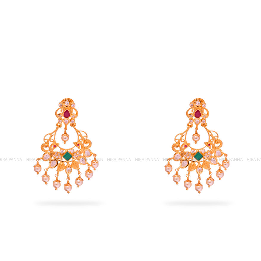 Gold Chandbali Earrings