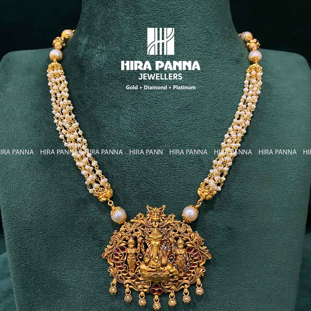 Antique Ganesh Kundan Neckwear Mala