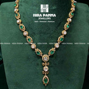 Victorian Single Line & Emerald Triple Cut Diamond Neckwear