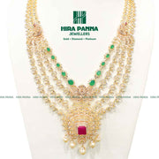 Open Setting Peacock & R,E Diamond Haram