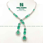 Fancy Open Setting Emerald Diamond Neckwear