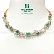 Fancy Open Setting Emerald Diamond Neckwear