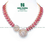 Fancy Tourmaline Stone Open Settings Diamond Neckwear