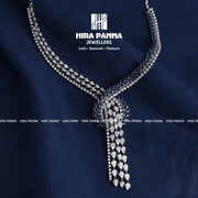 Fancy Royal Blue Stone Diamond Open Setting Neckwear