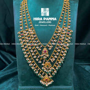 Pachi Work Three Lines Emerald & Pearl Haram