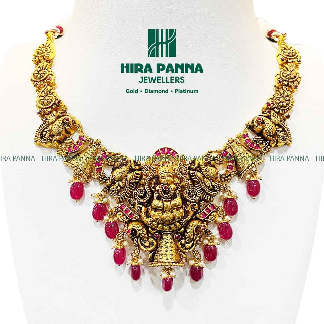 Antique Ruby & Laxmi Devi Neckwear