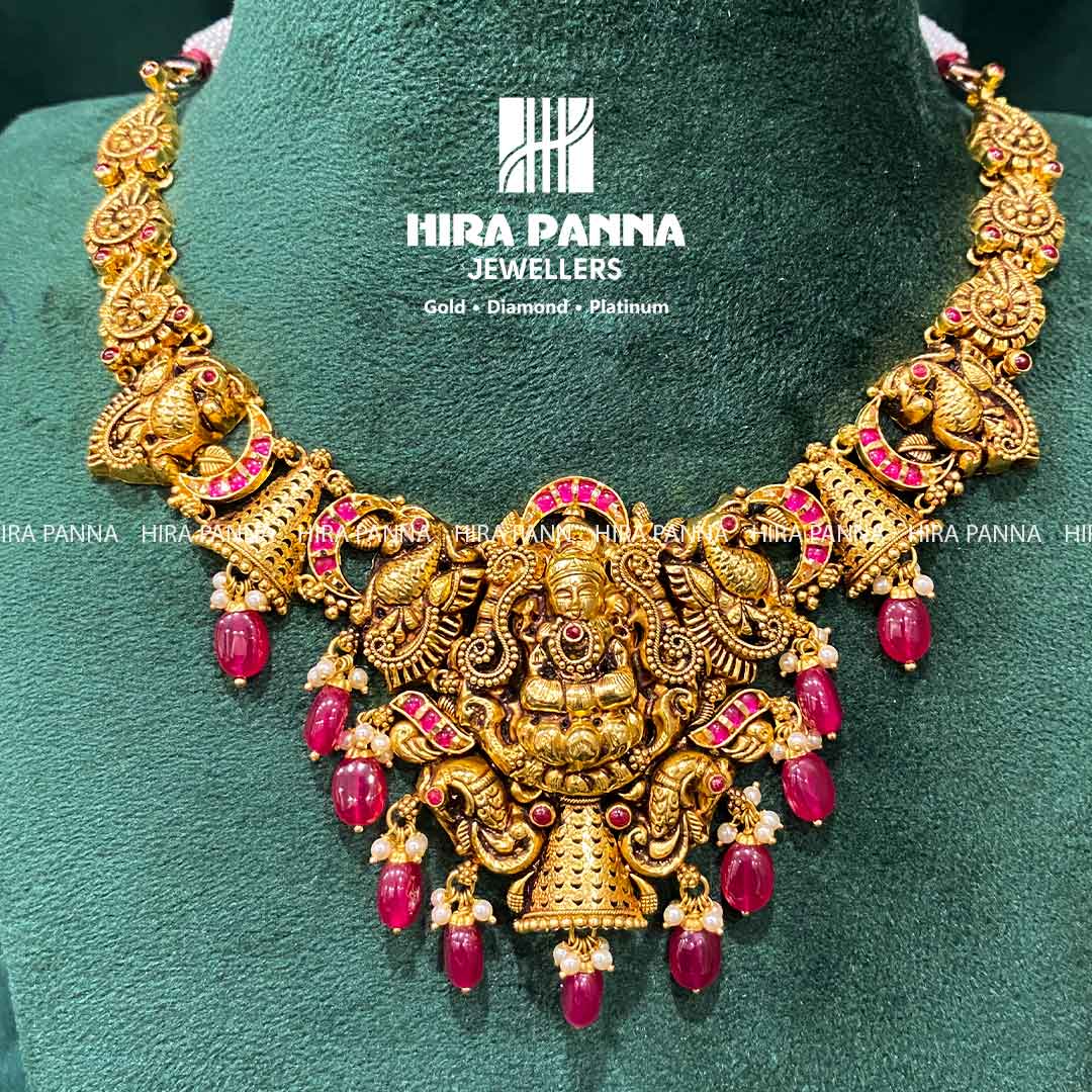 Antique Ruby & Laxmi Devi Neckwear