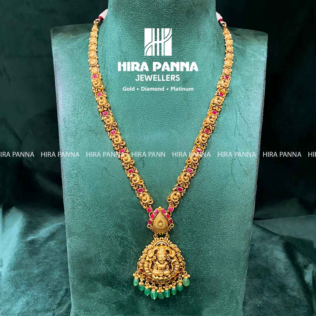 Antique Ruby & Emerald Laxmi Devi Haram