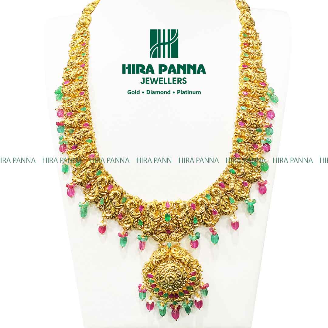 Antique Ruby & Emerald Peacock Haram