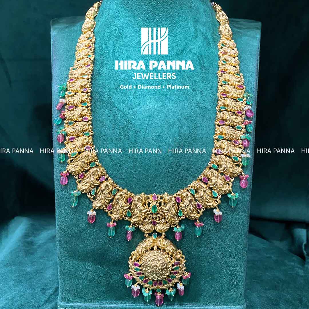 Antique Ruby & Emerald Peacock Haram