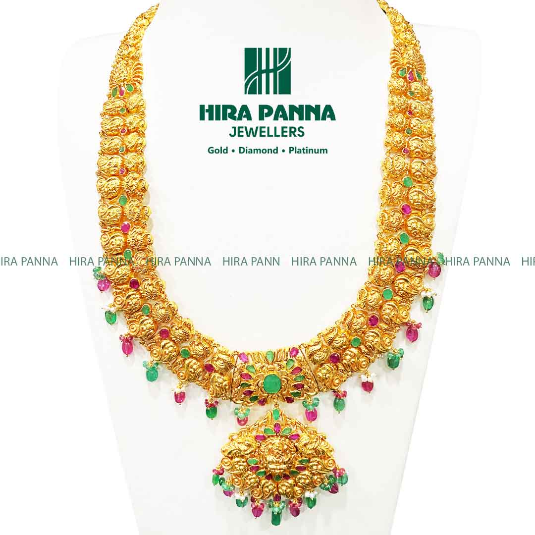 Antique Ruby & Emerald Laxmi Devi Haram