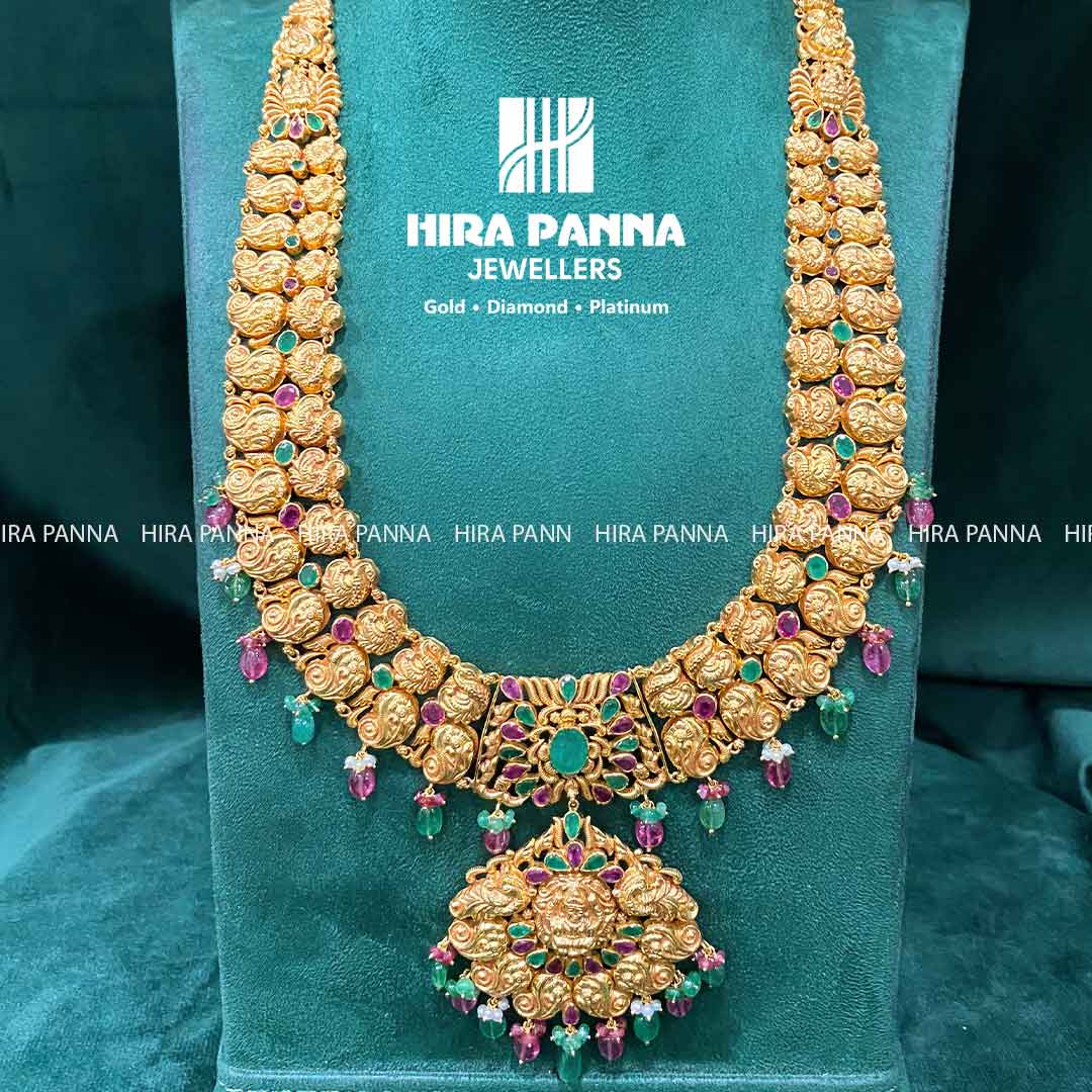 Antique Ruby & Emerald Laxmi Devi Haram