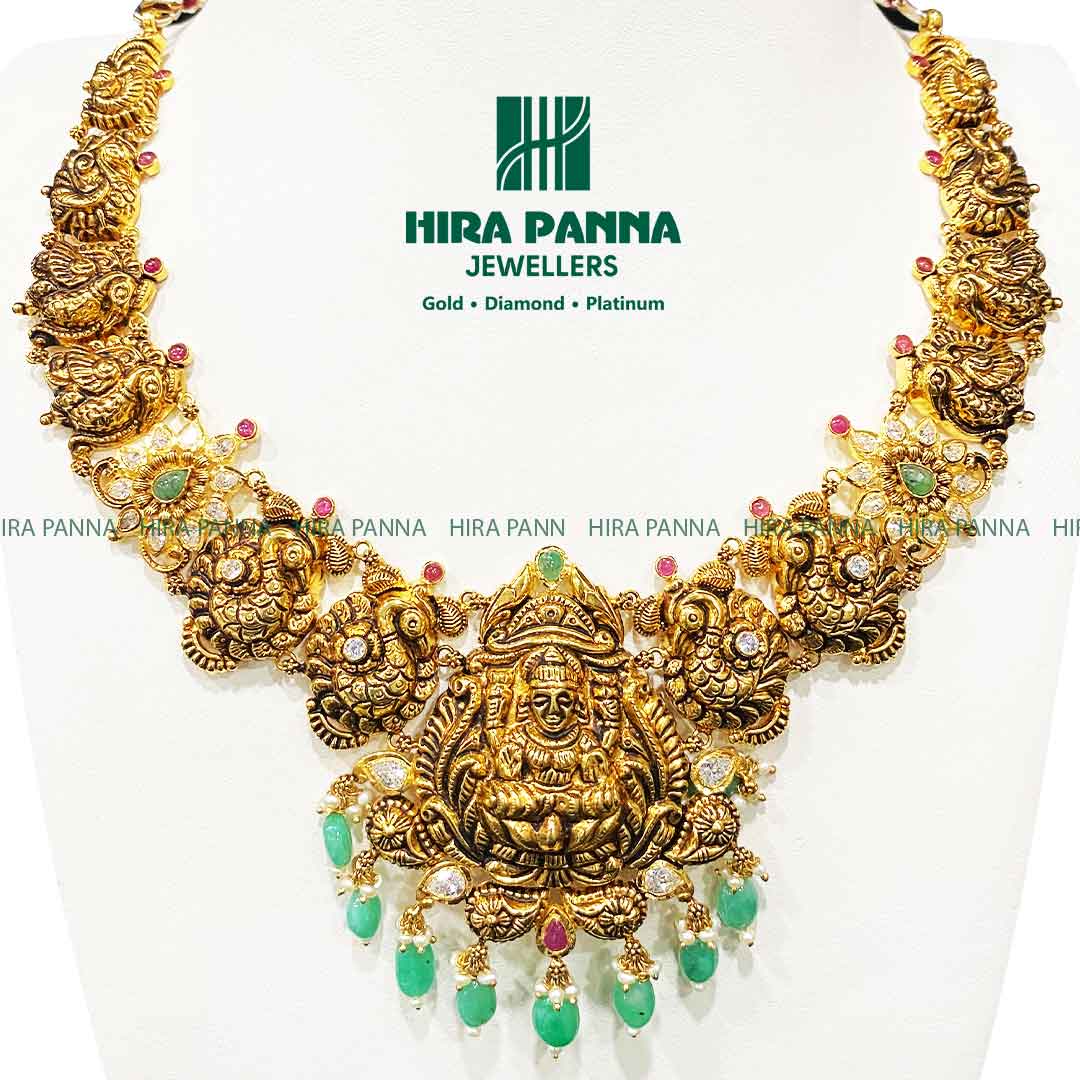 Antique Emerald & Lakshmi Devi Neckwear